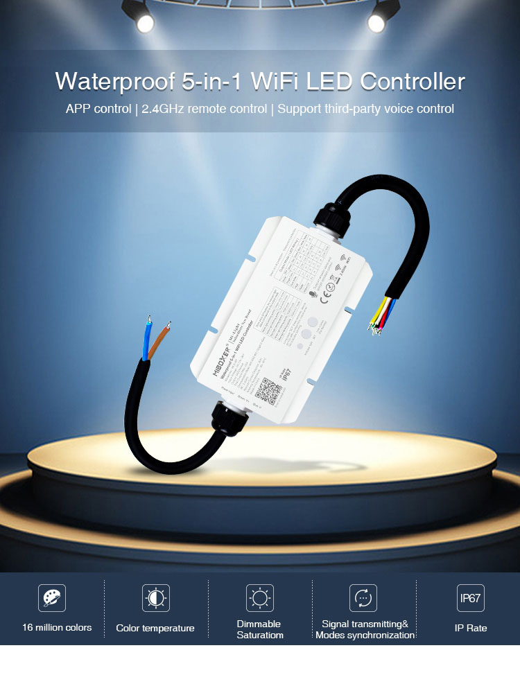 Waterproof 5-in-1 WiFi WL5-WP LED Controller